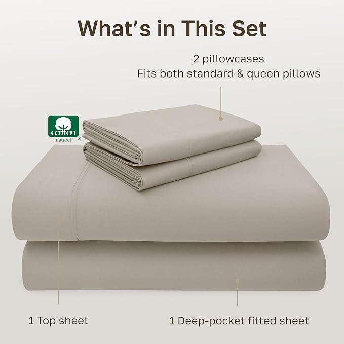California Design Den Queen Size Sheets Deep Pocket Set - Image 4