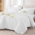 MUXHOMO 7 Pieces Full Comforter Set, Seersucker Bed in a Bag Full Size by MUXHOMO