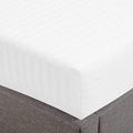 Feather & Stitch 1 Piece Fitted Sheet King Size, 100% Cotton Damask Sateen Weave by FEATHERSTITCHNEWYORK