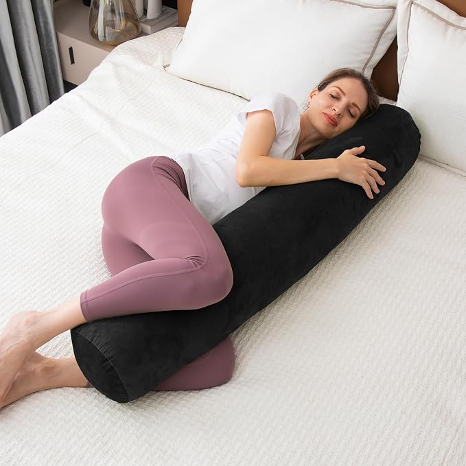 1 MIDDLE ONE Round Body Pillow for Adults, Long Bolster Pillow for Bed - Image 6