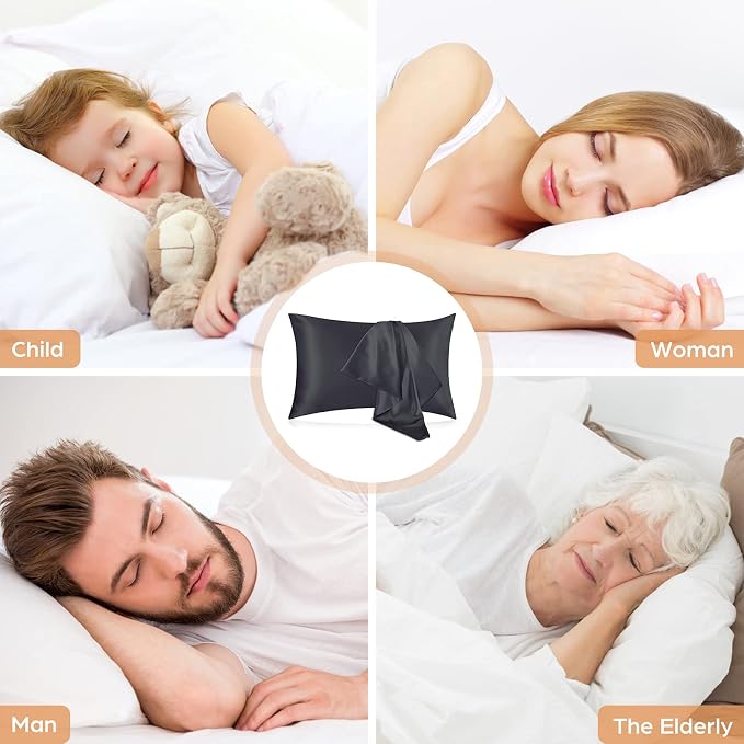 Silk Pillowcase for Hair and Skin, 2 Pack 100% Mulberry Silk Pillowcase 25 Momme - Image 6
