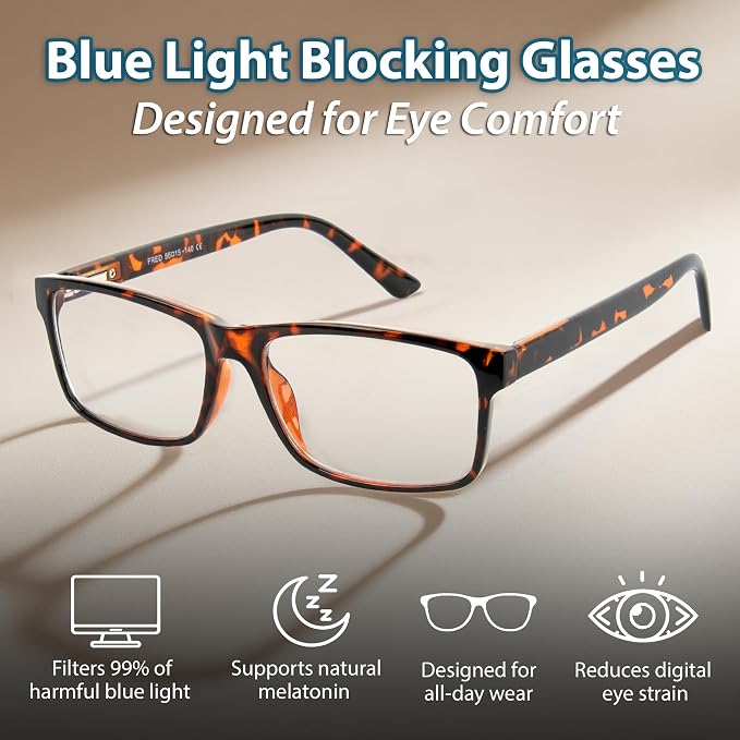 Blue Light Blocking Glasses For Men/Women Anti-Fatigue Computer Monitor Gaming - Image 2