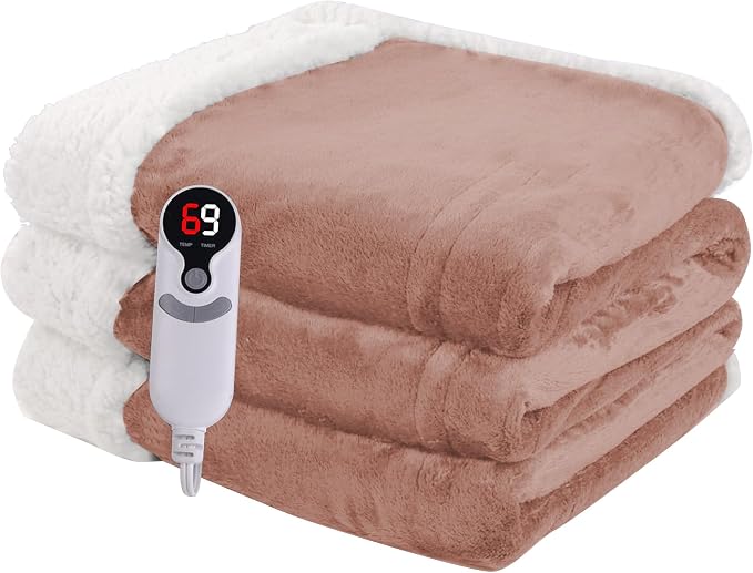 Heated Blanket Electric Blanket Full Size 72''x84'' by Minervada