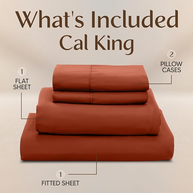 Utopia Bedding California King Size Sheet Set – 4 Piece Bed Sheets, Soft and - Image 3