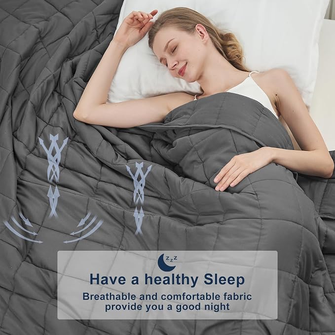 Weighted Blanket for Adults 25lbs, Cal King Cooling Heavy Throw Blanket for - Image 4