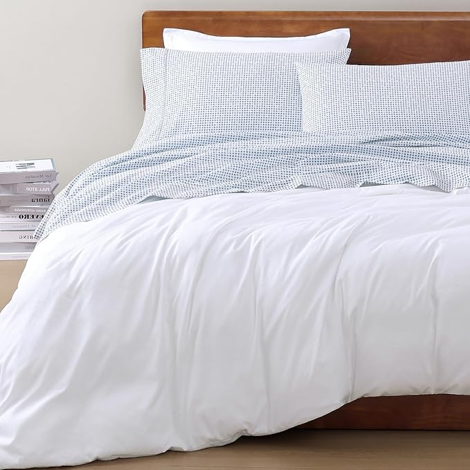 LANE LINEN 100% Organic Cotton Full Sheets Set Soft & Comfy Percale Long Staple - Image 8