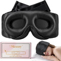 USlixury Silk Sleep Mask, 3D Contoured Sleeping Masks, 100% Mulberry Silk by USLixury