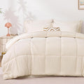 Love's cabin Twin XL Comforter Set Beige, 5 Pieces Twin XL Bed in a Bag by Lovescabin