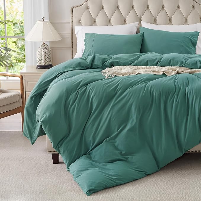 PURE ERA Jersey Knit Duvet Cover Set 100% T-Shirt Cotton Super Soft Comfy 3pc - Image 4