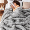 Heated Electric Blanket Throw, Octrot 50"X60" Faux Fur Heating Blanket Luxury by OCTROT