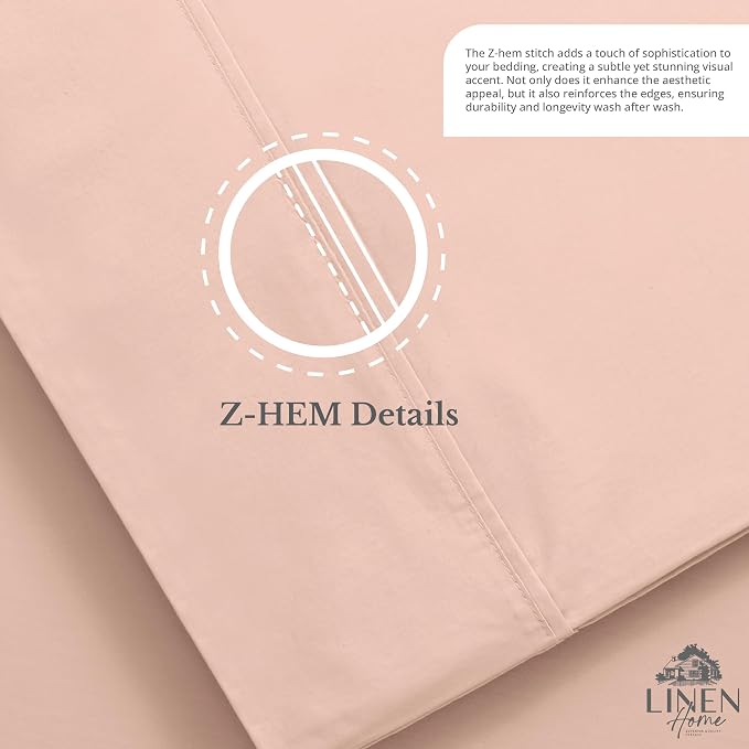 Linen Home 100% Cotton Percale 1 Flat Sheet, King Size - Image 6