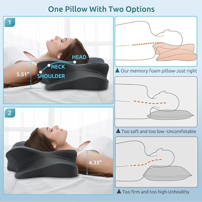 DONAMA Cervical Pillow for Neck and Shoulder Pain Relief, Cooling Contour - Image 4