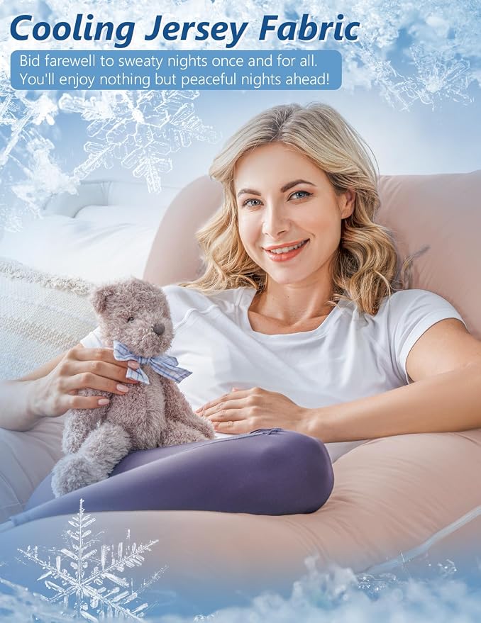 Meiz Cooling Pregnancy Pillows for Sleeping, Maternity Body Pillow for Pregnant - Image 4