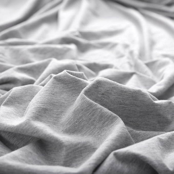 PURE ERA Jersey Knit Duvet Cover Set 100% T-Shirt Cotton Super Soft Comfy 3pc - Image 6