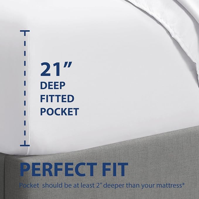 Cathay Home Twin XL Fitted Sheet - Image 3