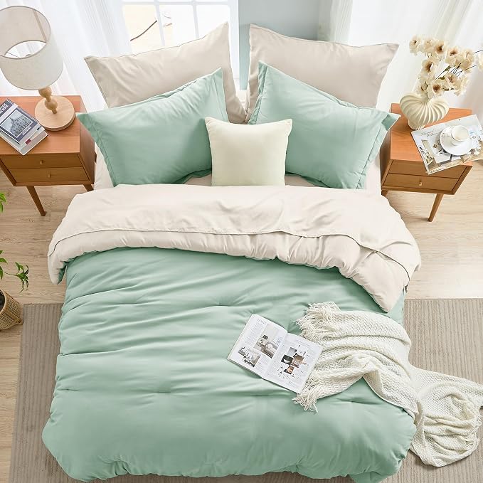 MUXHOMO 7 Pieces Full Comforter Set, Soft Bed in a Bag Full Size, All Season - Image 8