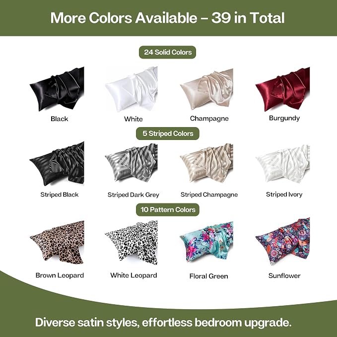 MR&HM Satin Body Pillow Cover, Soft and Breathable Body Pillow Case - Image 7