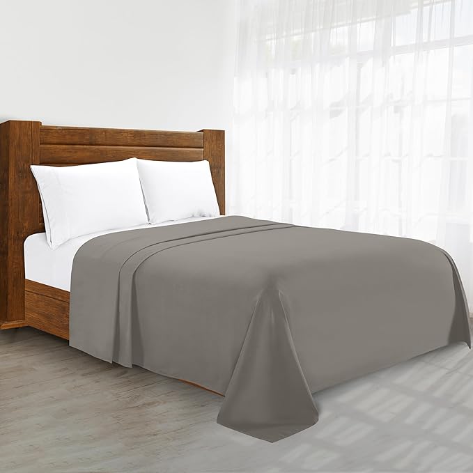 Luxury Flat Sheet on Amazon Elegant Comfort Wrinkle-Free 1500 Premier Hotel by ELEGANTCOMFORT