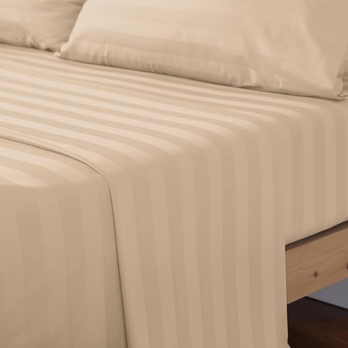 Cotton King Flat Sheet Only, 600 Thread Count 100% Egyptian Cotton Top Sheet - Image 6
