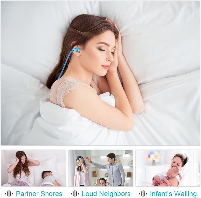 Tondiamo 200 Pairs Ear Plugs Reusable Silicone Earplugs - Image 5