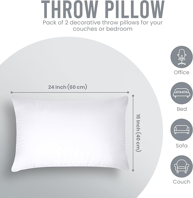 Utopia Bedding 16x24 Pillow Inserts, Sofa & Couch – Soft, Supportive & Fluffy - Image 7