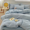 Nayoroom Blue Gingham Duvet Cover Queen Size Plaid Checkered Comforter Cover 3 by Nayoroom