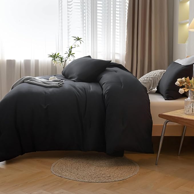 ROSGONIA Comforter Full Size Black - Image 4