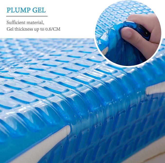 EUCIOR Cooling Gel Pillow, Memory Foam Cooling Gel Pillow, Cooling Orthopedic - Image 4