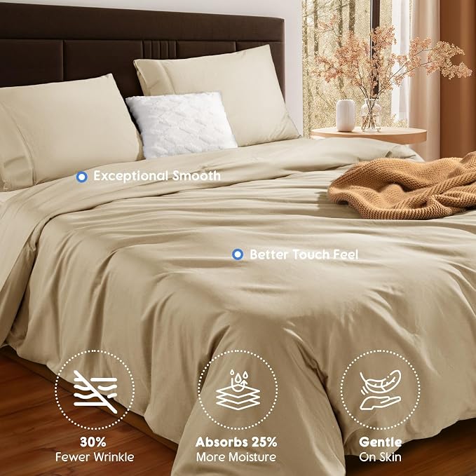 SONORO KATE 100% Egyptian Cotton Duvet Cover Queen Size, 1000 Thread Count - Image 6