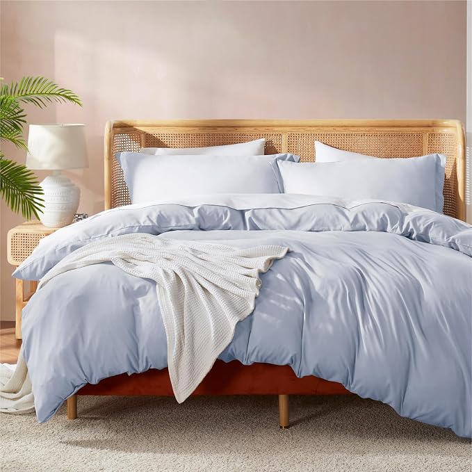 Nestl Ice Blue Duvet Cover King Size by Nestl