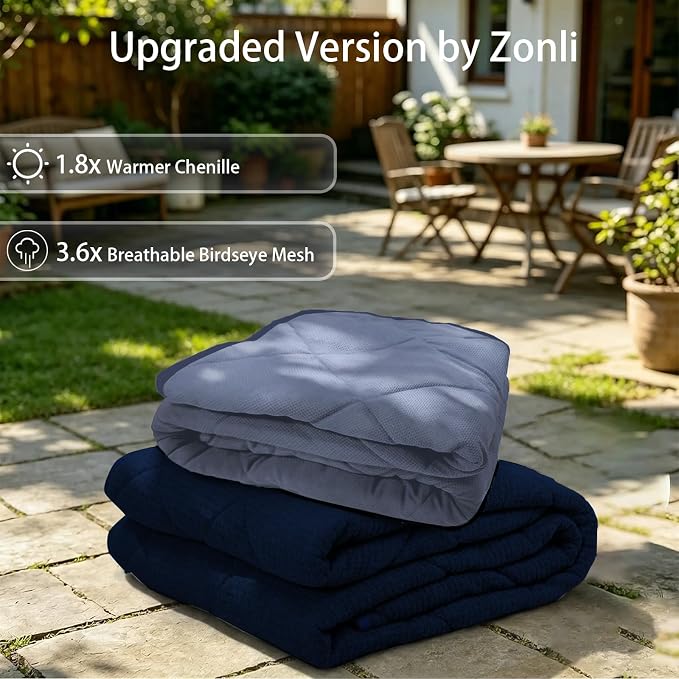 ZonLi 15lbs Weighted Blanket for Adults Sleeping, Double-Sided All Season - Image 2