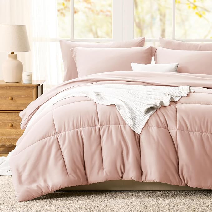 CozyLux Full Size Comforter Sets Blush Pink - Image 8