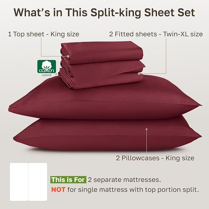 California Design Den Split King Sheets Set - Image 4