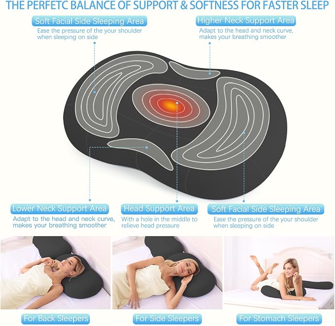 KEEPMOV Cervical Memory Foam Pillows: Neck Support Pillows - Image 2