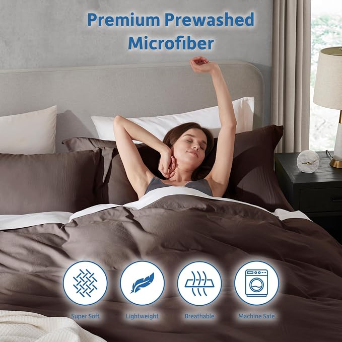 Nestl Chocolate Brown Duvet Cover King Size - Image 6