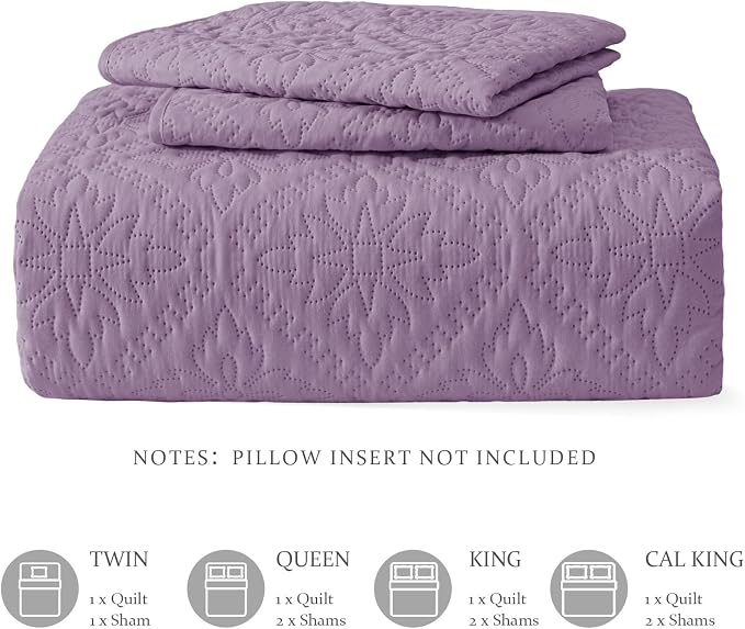 Exclusivo Mezcla King Quilt Bedding Set, Lightweight Soft Bedspreads Coverlets - Image 6