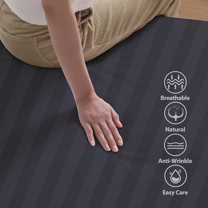 100% Egyptian Cotton Fitted Sheet Twin-XL/Split King Size, 600 Thread Count - Image 5