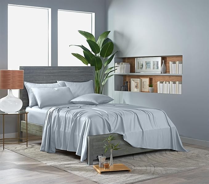 Pure Bamboo Twin Sheets, Genuine 100% Organic Viscose Derived from Bamboo Bed - Image 3