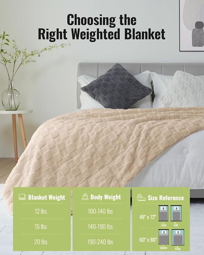 Uttermara Weighted Blankets for Adults Queen Size, 15lbs 60x80 inches Blanket - Image 7