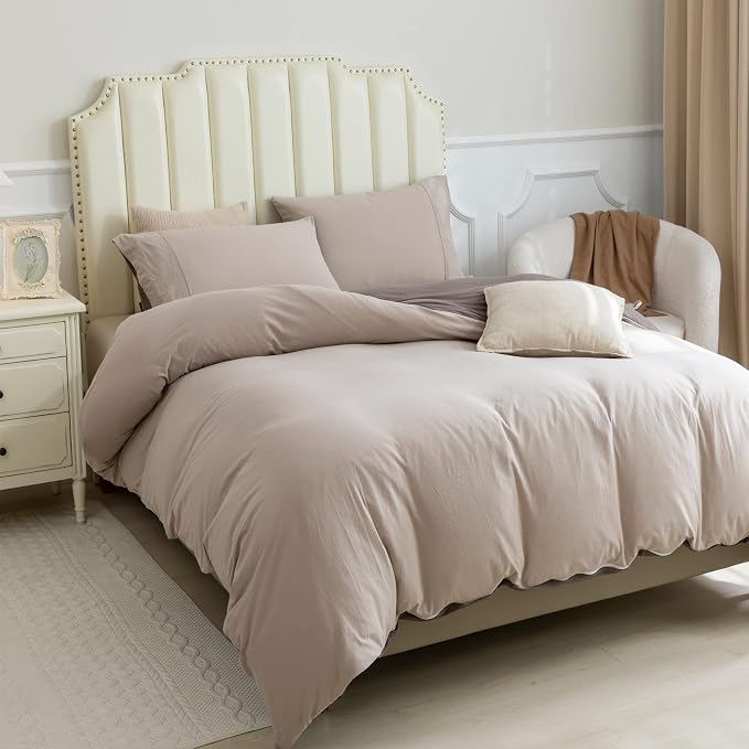 PURE ERA Jersey Knit Duvet Cover Set 100% T-Shirt Cotton Super Soft Comfy 3pc - Image 7