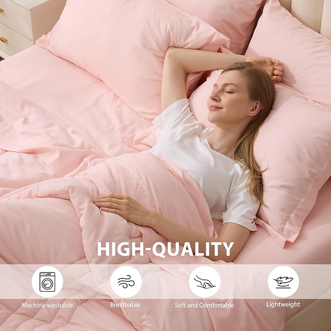 King Comforter Set Pink - Image 4