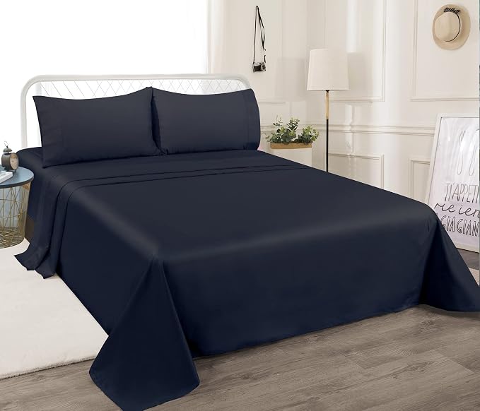 Flat Sheet Only 2 Pack, Cal King Size 400 Thread Count 100% Egyptian Cotton - Image 4