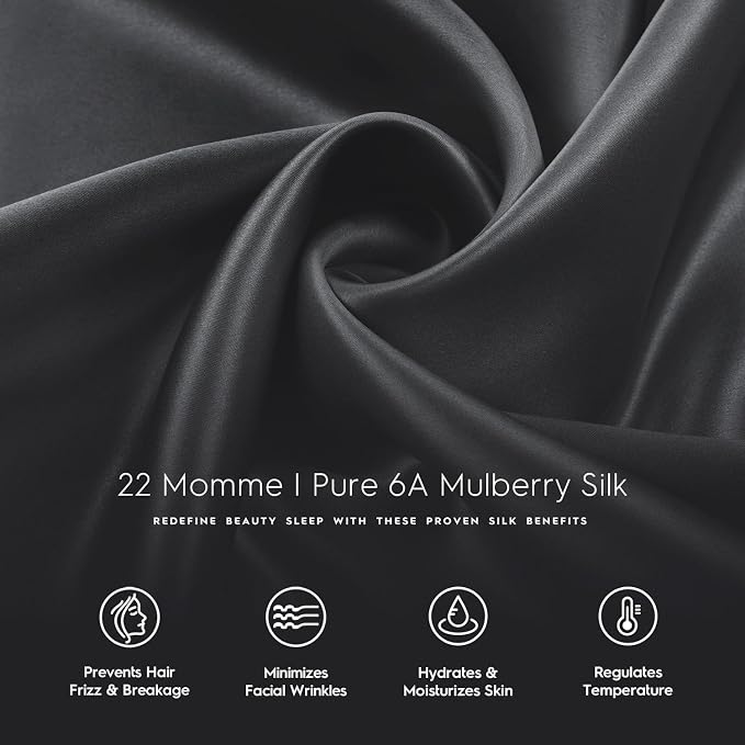Tafts Pillow Cases - 22mm 100% Pure Mulberry 6A Silk Pillowcase - Image 6