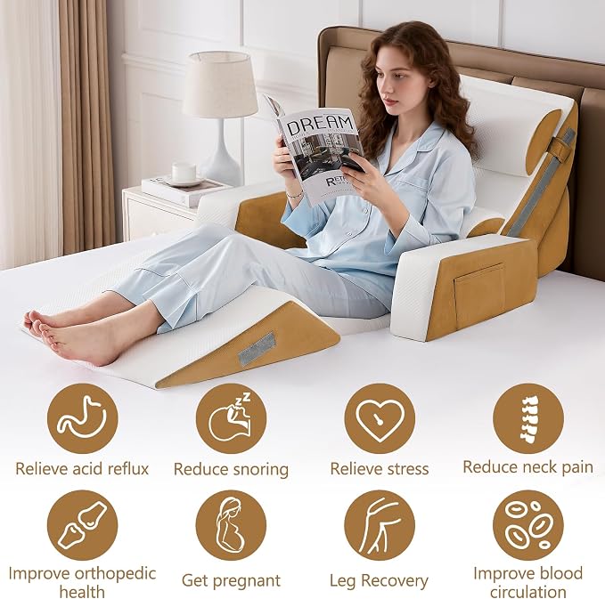 Yojoker 9PCS Orthopedic Bed Wedge Pillow Set - Image 7