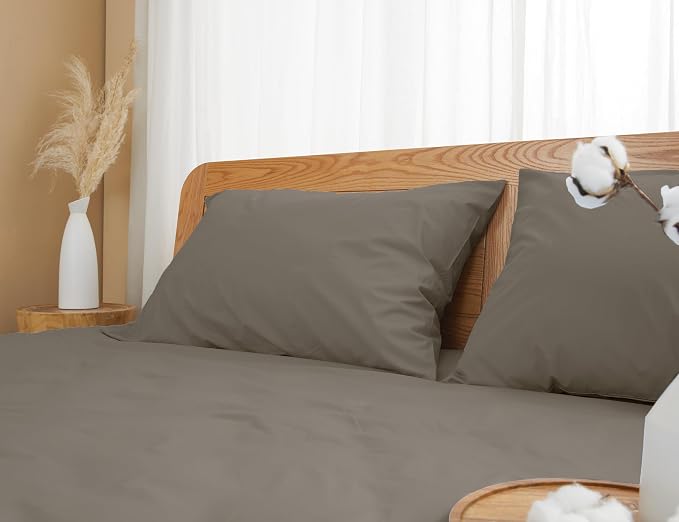 Pillow Cases, Standard Queen Size Cotton Percale Weave Pillowcases, Pre-Shrunk - Image 7