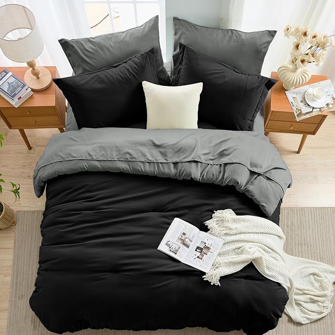 MUXHOMO 7 Pieces King Comforter Set, Soft Bed in a Bag King Size, All Season - Image 8