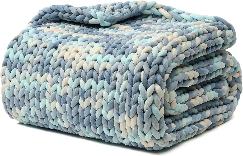 YnM Weighted Blanket, Handmade Chunky Knitted Design, Soft and Cozy, by YNM