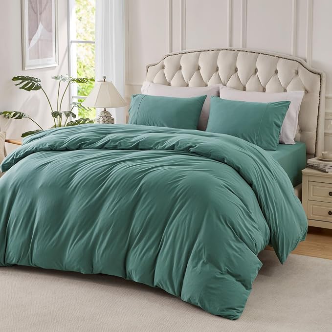 PURE ERA Jersey Knit Duvet Cover Set 100% T-Shirt Cotton Super Soft Comfy 2pc by PUREERA