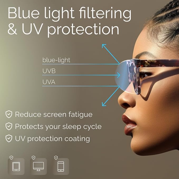miyya Blue Light Glasses for Women & Men – Oversized UV & Blue Light Blocker - Image 4