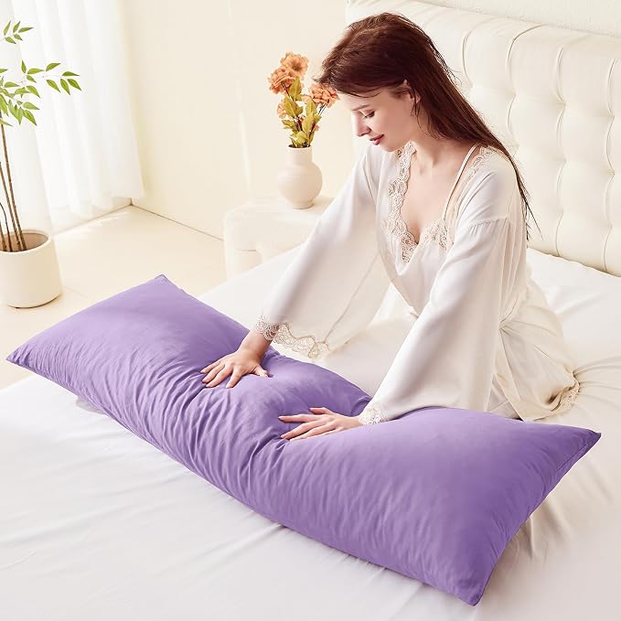 DOWNSTORIA Body Pillow Cover, Ultra Soft Microfiber Long Pillowcase, Envelope - Image 5